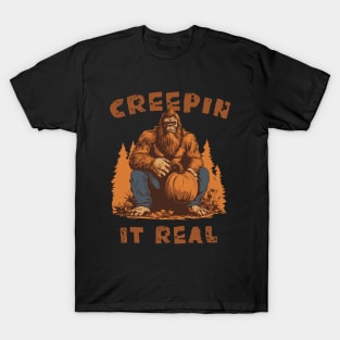 Creepin It Real Big Foot Halloween T-Shirt